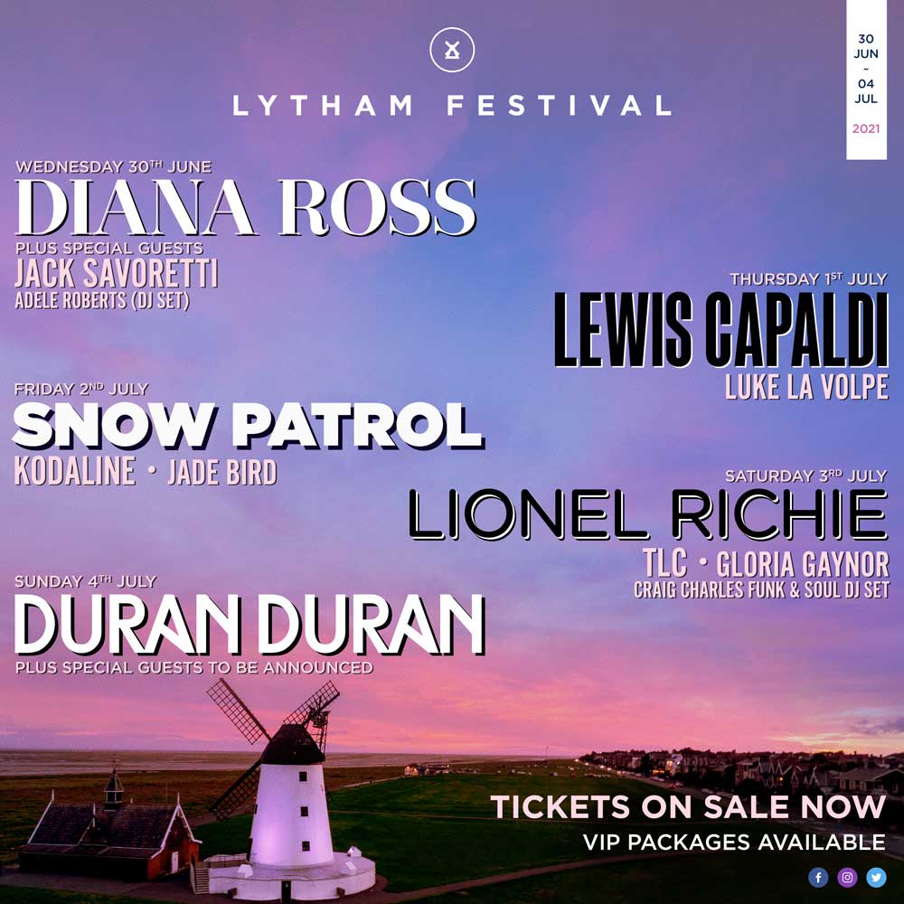 Lytham Festival 2021 – stellar line-up revealed!
