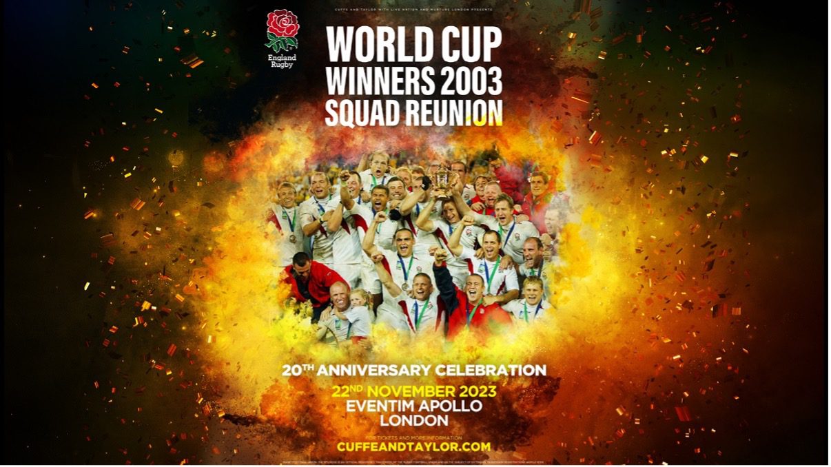 RUGBY WORLD CUP WINNERS REUNITE FOR A ONE NIGHT ONLY EXCLUSIVE