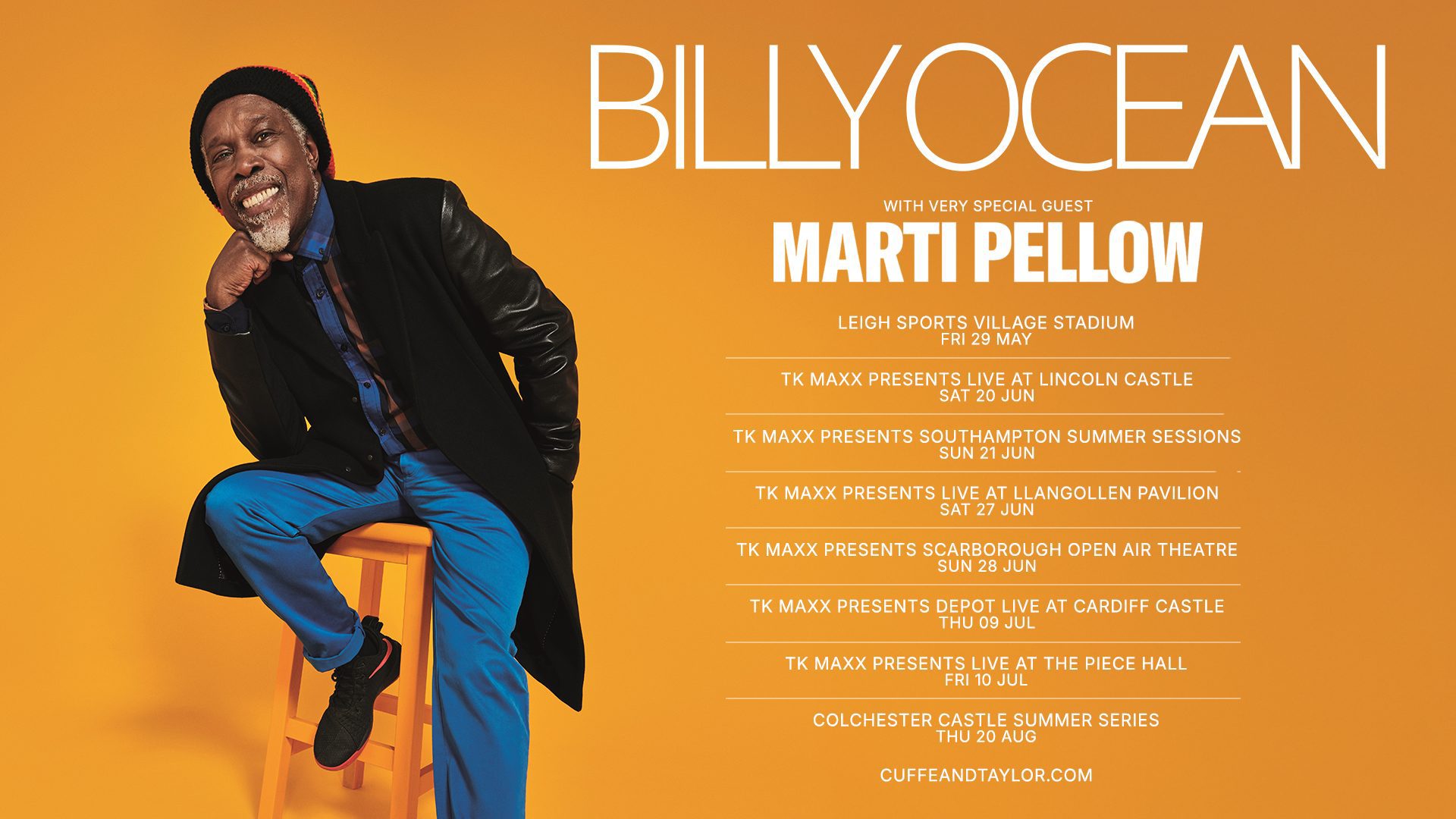 MUSIC LEGEND BILLY OCEAN ANNOUNCES SUMMER 2026 TOUR WITH MARTI PELLOW